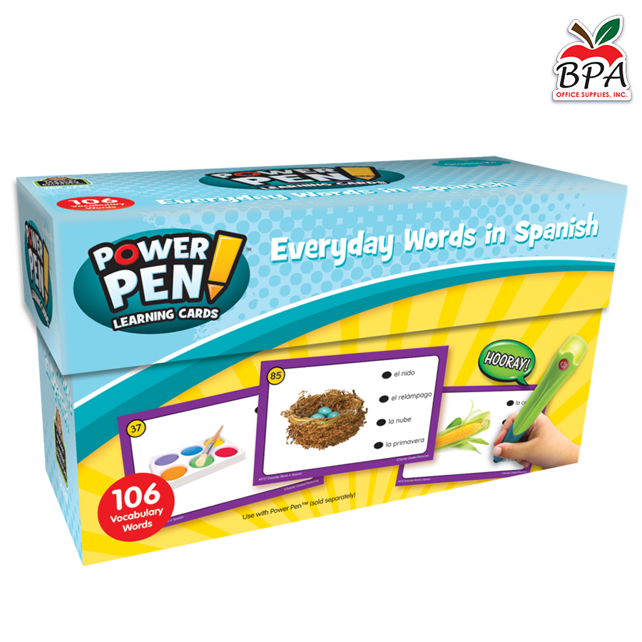 Teacher Created Resources • Power Pen Learning Cards: Everyday Words in Spanish